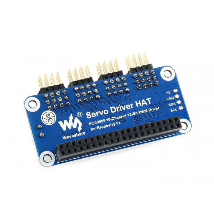 Waveshare 16-Channel 12-bit I2C Servo Driver HAT B for Raspberry Pi