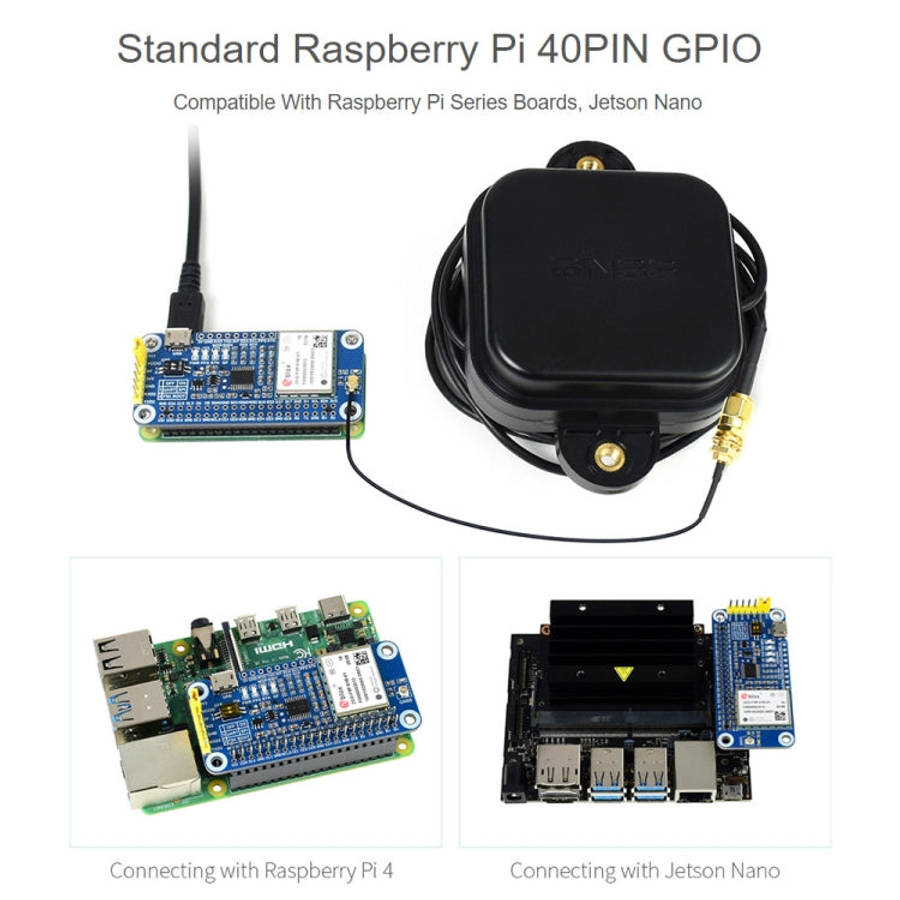Waveshare ZED-F9P GPS-RTK HAT Centimeter Level Accuracy Multi-Band RTK Differential GPS Module fo...
