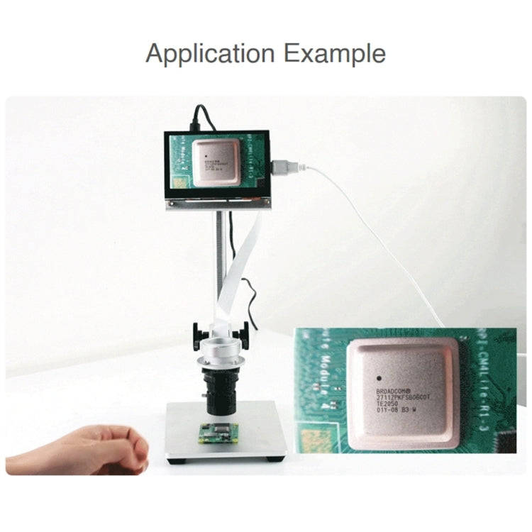 Waveshare 4.3 inch Screen Raspberry Pi Microscope Kit 12MP Camera Module with Bracket, US Plug