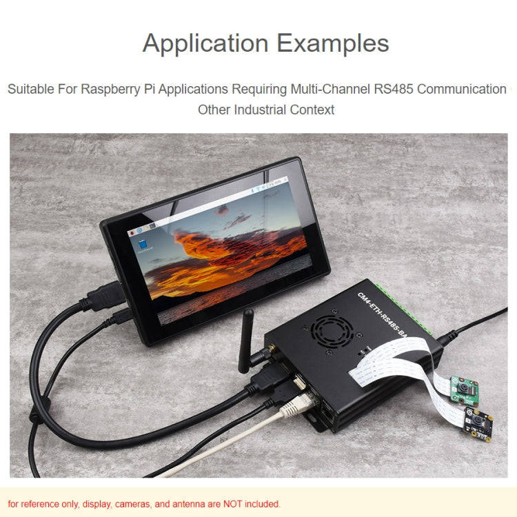 Waveshare Dual ETH Mini-Computer for Raspberry Pi CM4, Gigabit Ethernet, 4CH Isolated RS485(EU Plug)