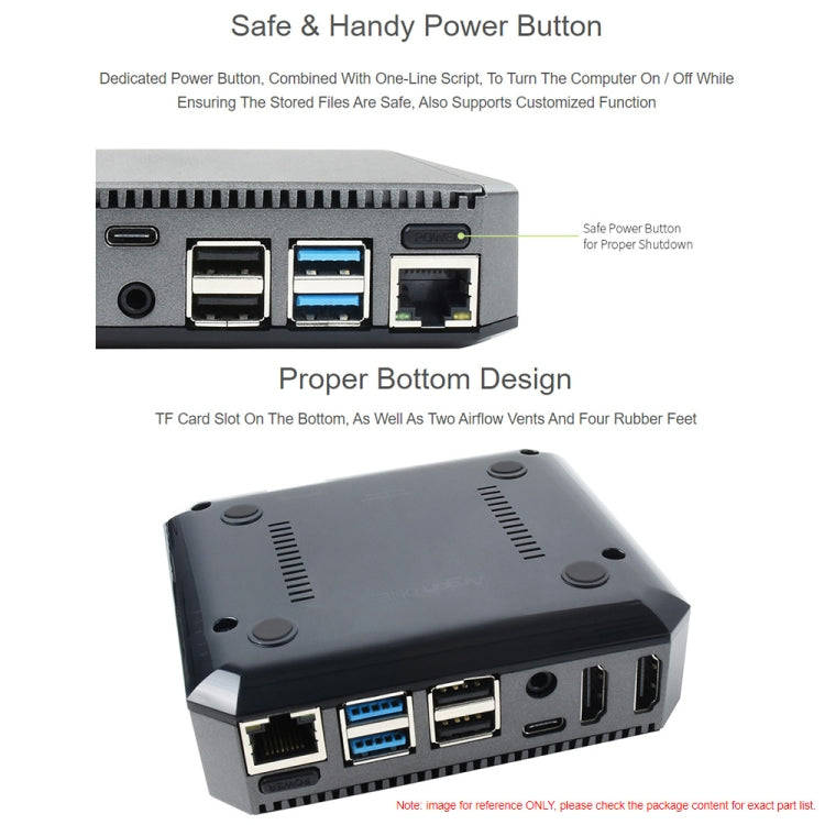 Waveshare Argon One Aluminum Case For Raspberry Pi 4, with Safe Power Button