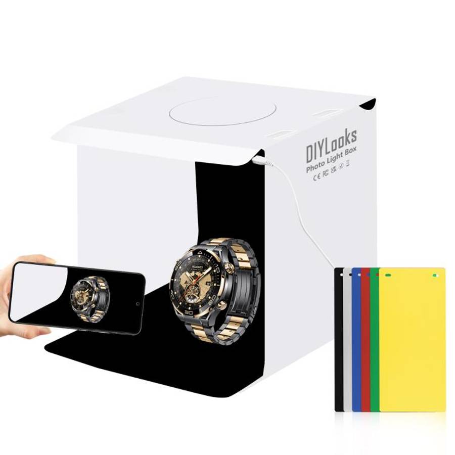 DIYLooks 20cm Folding Portable 550LM Light Photo Lighting Studio Shooting Tent Box Kit with 6 Col...