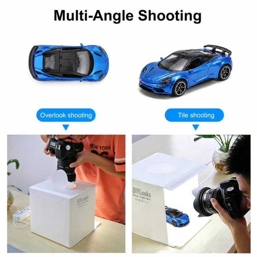 DIYLooks 20cm Folding Portable 550LM Light Photo Lighting Studio Shooting Tent Box Kit with 6 Col...