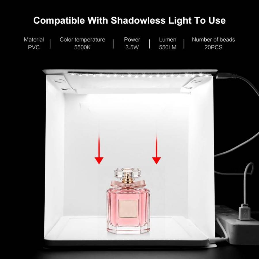 DIYLooks 20cm Folding Portable 550LM Light Photo Lighting Studio Shooting Tent Box Kit with 6 Col...