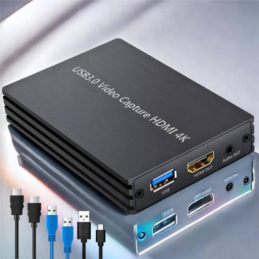 NK-S300 USB 3.0 HDMI 4K HD Video Capture Card Device (Black)