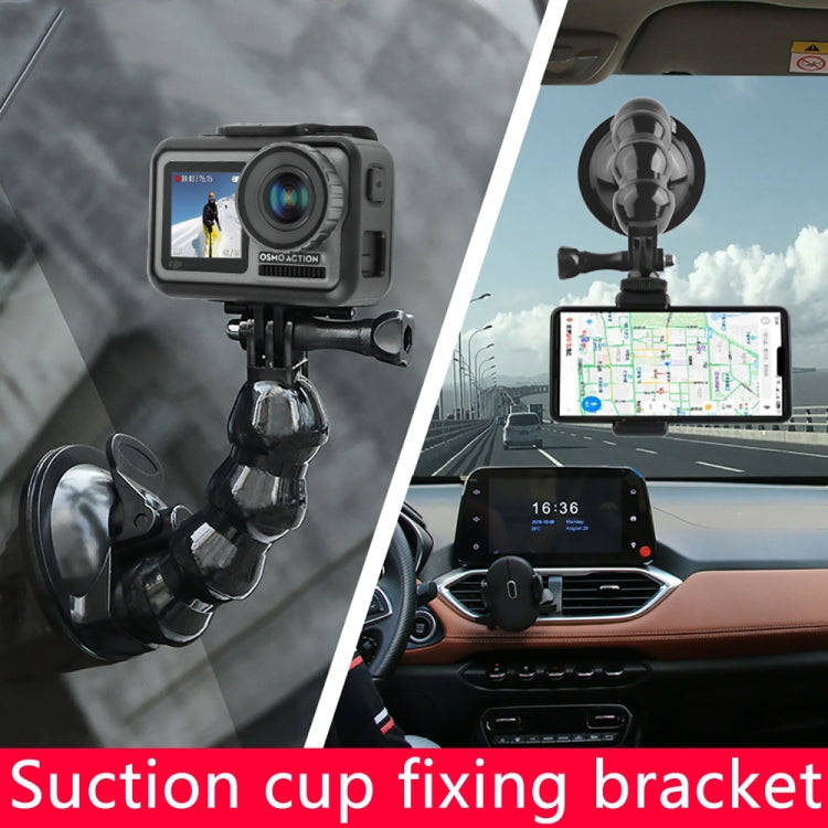 Suction Cup Jaws Flex Clamp Mount for GoPro, Insta360, DJI and Other Action Cameras(Black)