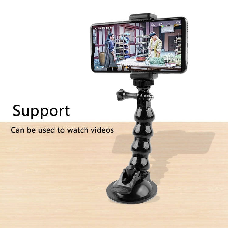 Suction Cup Jaws Flex Clamp Mount for GoPro, Insta360, DJI and Other Action Cameras(Black)