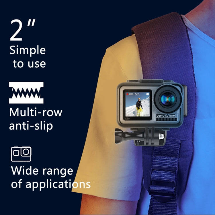 RUIGPRO 360 Degree Rotation Backpack Rec-Mounts Clip Clamp Mount with Screw for GoPro, Insta360, ...
