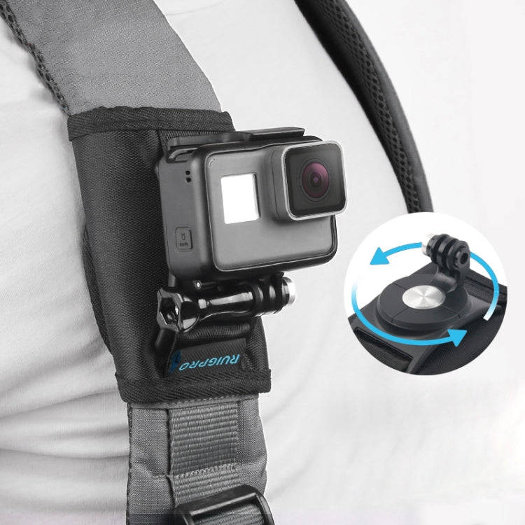 RUIGPRO Hook and Loop Fastener Backpack Rec-Mounts Clip Clamp Mount with Screw for GoPro, Insta36...