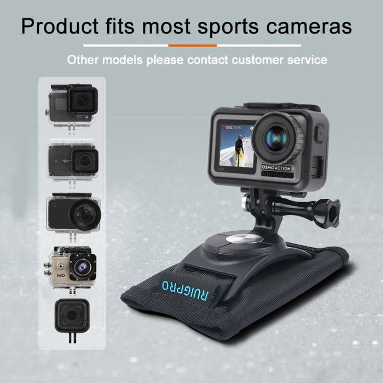 RUIGPRO Hook and Loop Fastener Backpack Rec-Mounts Clip Clamp Mount with Screw for GoPro, Insta36...