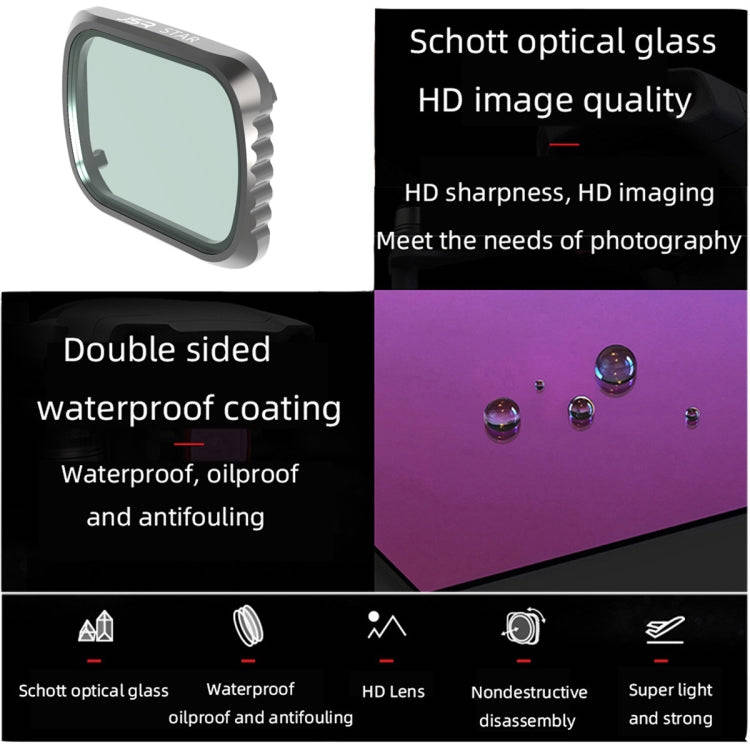 JSR KS STAR Effect  Lens Filter for DJI Air 2S, Aluminum Frame