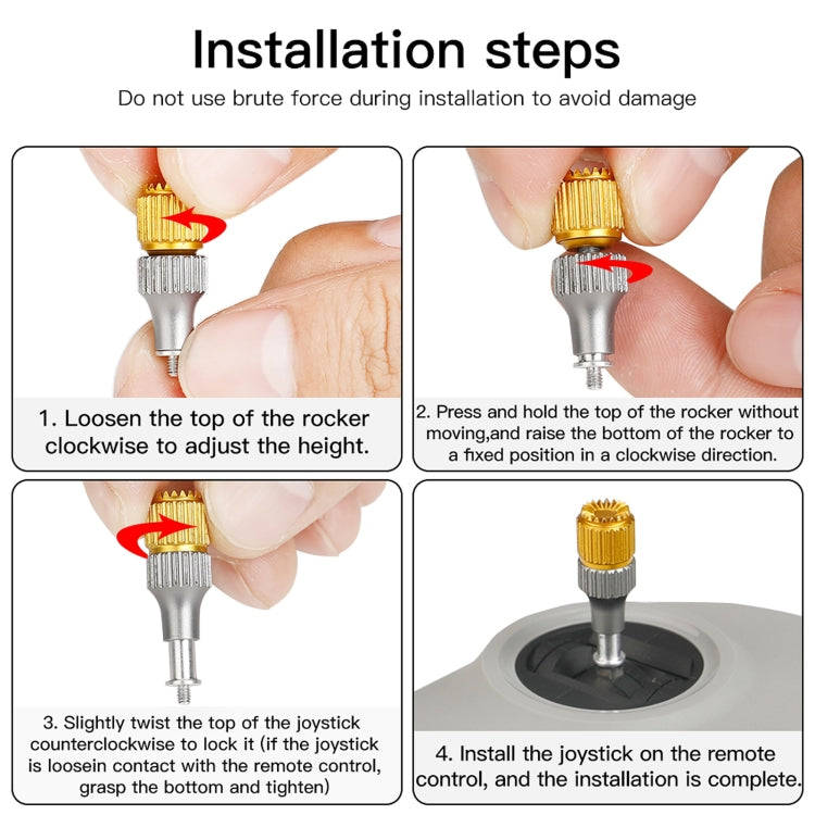 RCSTQ Two-color Retractable Thumb Rocker Joystick for DJI FPV Combo Drone Remote Control