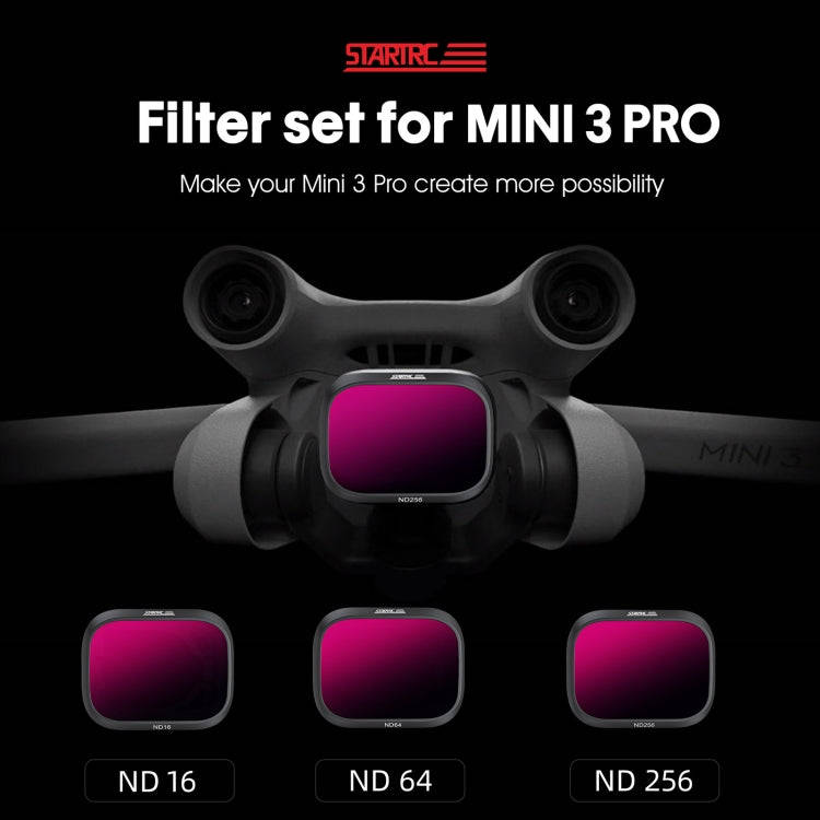 STARTRC 3 in 1 ND16 ND64 ND256 Lens Filter For DJI Mini 3 Pro