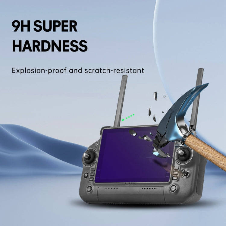 For DJI RC Plus with Screen STARTRC 2pcs Frosted Purple Eye Protection Tempered Glass Film