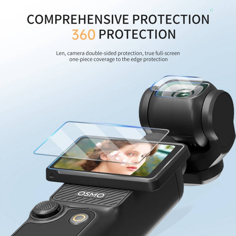 For DJI OSMO Pocket 3 STARTRC 2pcs 2 in 1 Tempered Glass Lens Protector + Screen Film (Transparent)