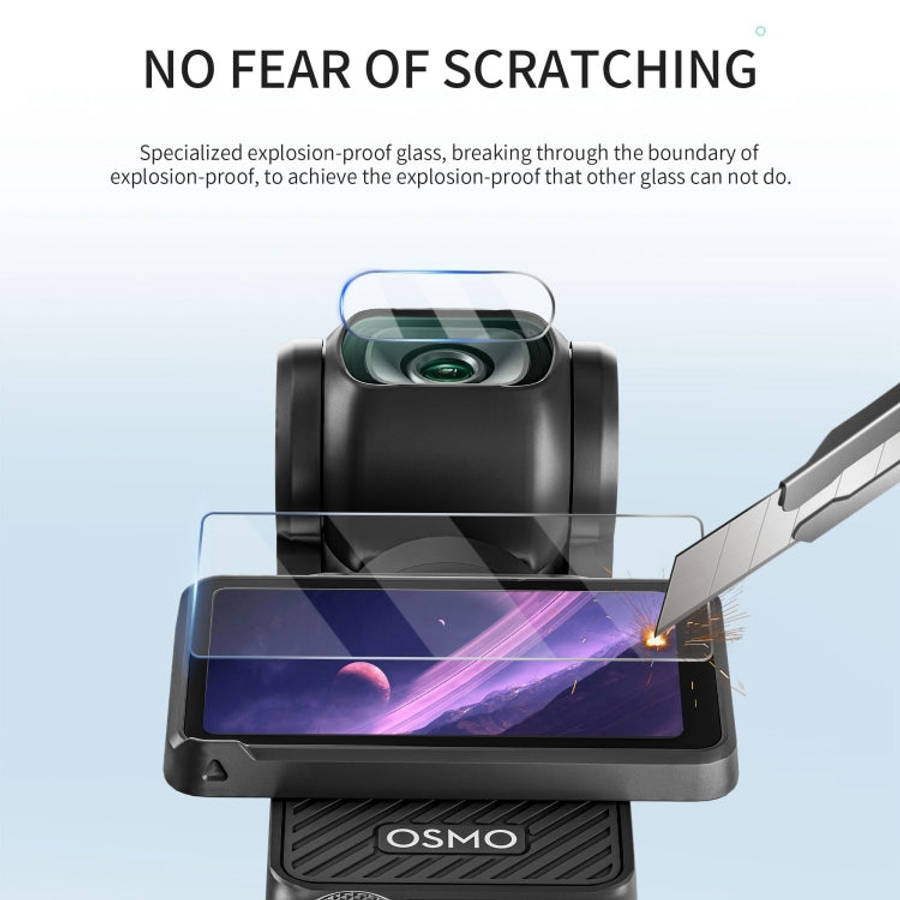 For DJI OSMO Pocket 3 STARTRC 2pcs 2 in 1 Tempered Glass Lens Protector + Screen Film (Transparent)