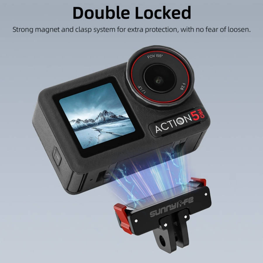 For DJI Osmo 360 / Action 5 Pro / 4 / 3 Sunnylife Foldable Magnetic Quick Release Mount Action Ca...