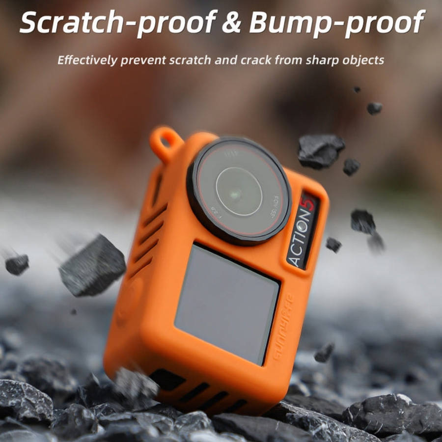 For DJI Osmo Action 5 Pro Sunnylife Silicone Protective Case Scratch-proof Camera Cover with Lany...