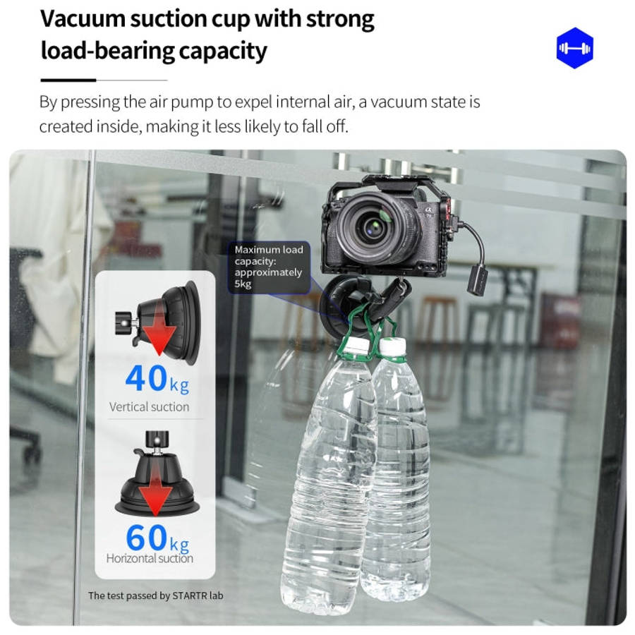 For DJI OSMO Pocket 3 STARTRC Suction Cup Holder Expansion Adapter Bracket (Black)