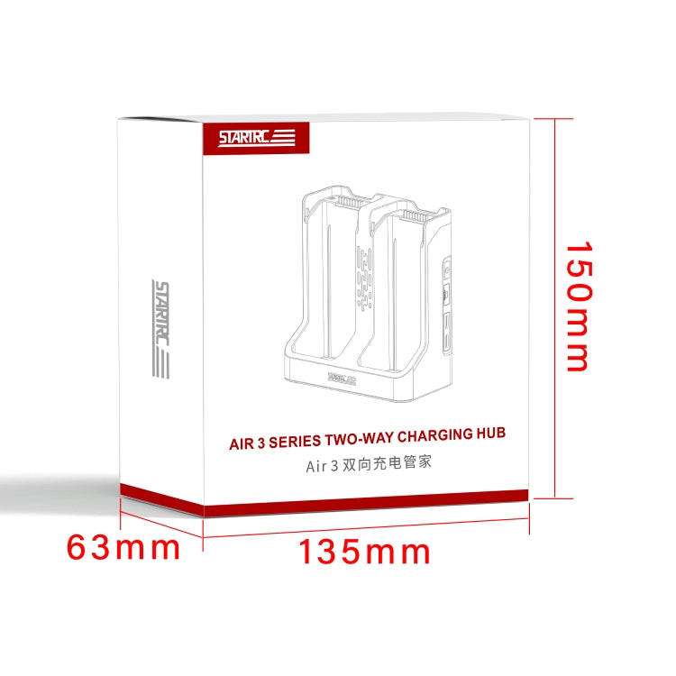 For DJI Air 3S / 3 Two-way Charging Butler Battery Charger (Grey)