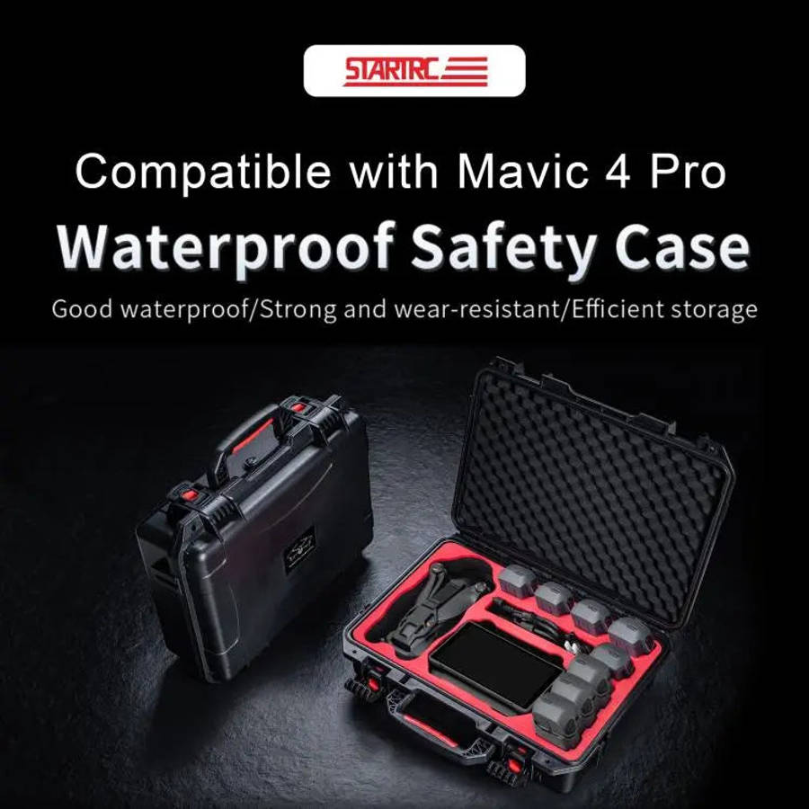 For DJI Mavic 4 Pro STARTRC Waterproof ABS Suitcase Storage Box (Black)