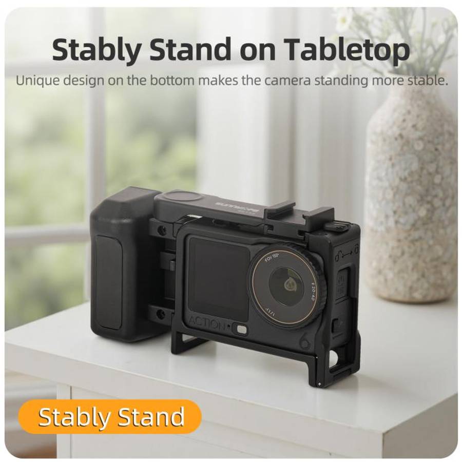 For DJI Osmo Action 6 Sunnylife 2-in-1 Detachable Protective Frame & Street Photography Handle Er...