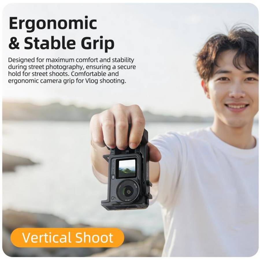 For DJI Osmo Action 6 Sunnylife 2-in-1 Detachable Protective Frame & Street Photography Handle Er...