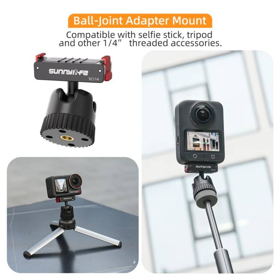 Sunnylife Magnetic Quick-Release Ball-Joint Adapter Mount 360 Rotatable Suction Cup Bracket For D...