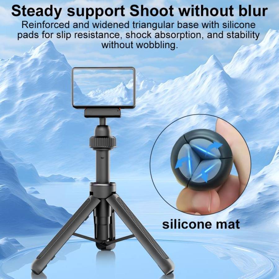VT-09 Magnetic Handheld Selfie Stick Mini Desktop Telescopic Tripod for DJI Action 6 / 5 Pro / 4 ...