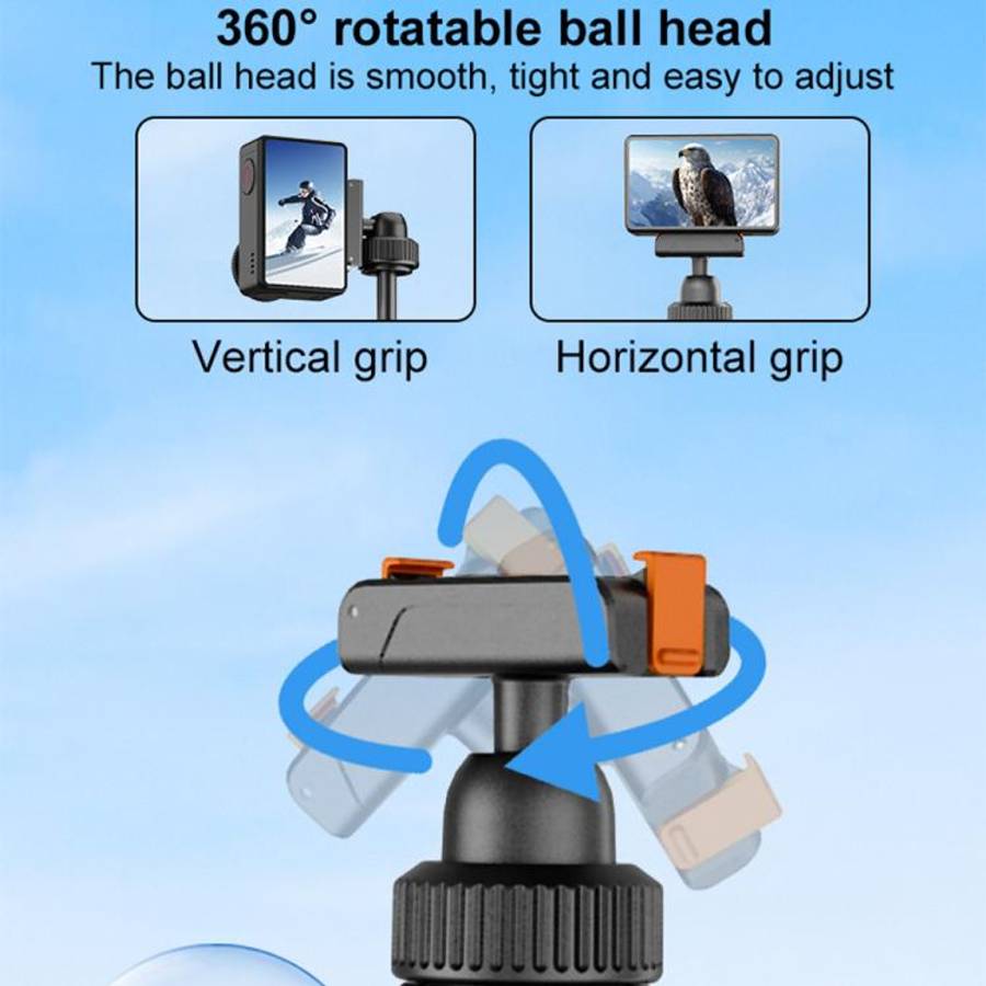 VT-09 Magnetic Handheld Selfie Stick Mini Desktop Telescopic Tripod for DJI Action 6 / 5 Pro / 4 ...
