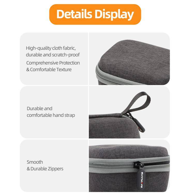 For DJI Mic Mini Sunnylife Portable Protective Box Storage Bag (Black)