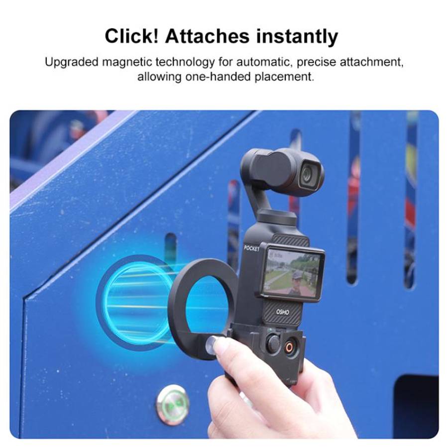 Magnetic Ring Base Mount with 1/4 inch Adapter (Black)