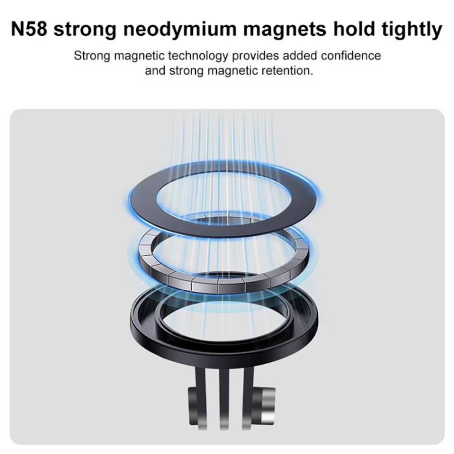 Magnetic Ring Base Mount with 1/4 inch Adapter (Black)