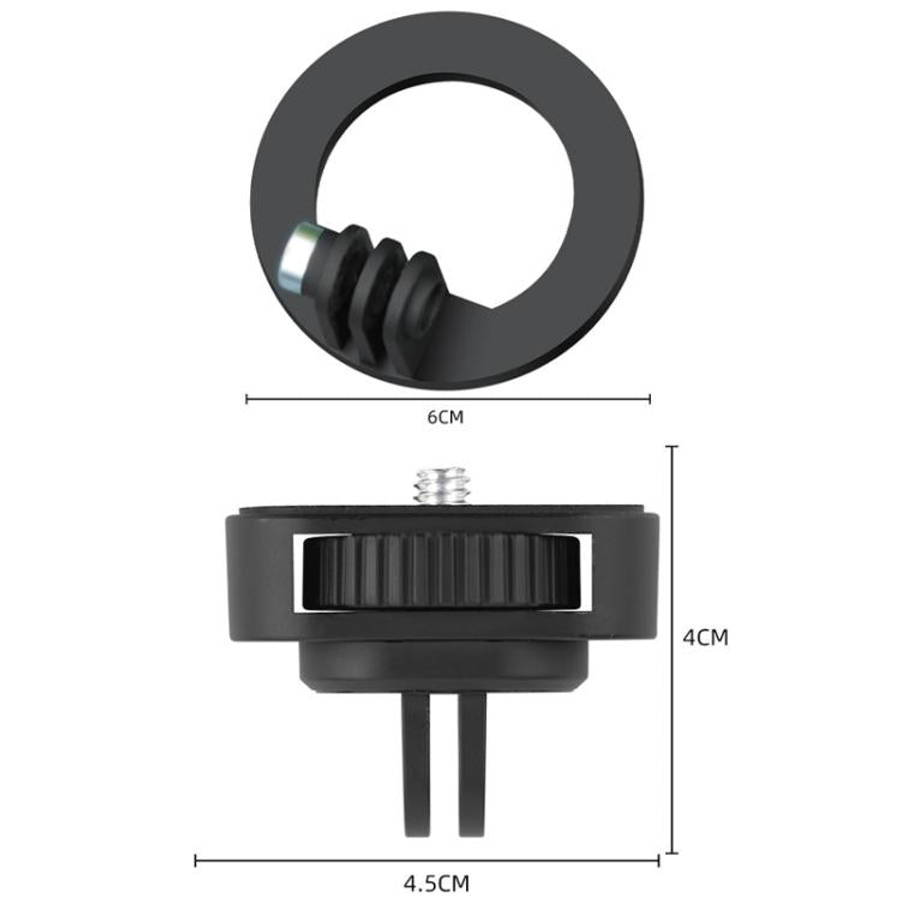Magnetic Ring Base Mount with 1/4 inch Adapter (Black)