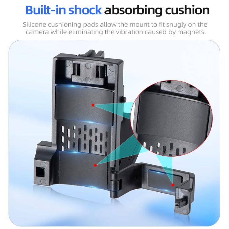 For DJI Osmo Pocket 3 STARTRC Folding Magnetic Mount Base Fixed Bracket (Black)