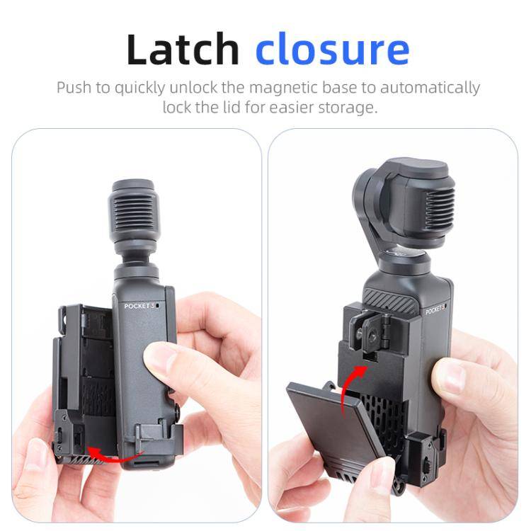 For DJI Osmo Pocket 3 STARTRC Folding Magnetic Mount Base Fixed Bracket (Black)