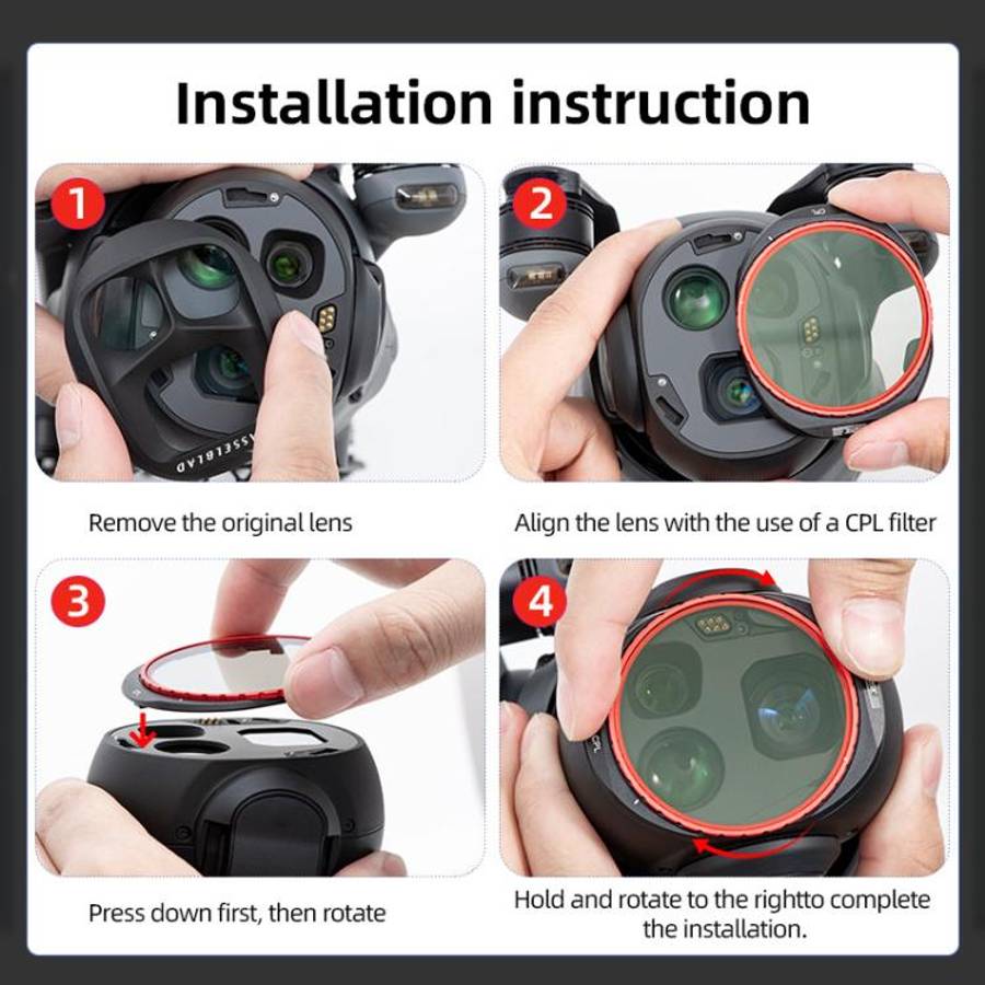 For DJI Mavic 4 Pro STARTRC CPL Lens Filter