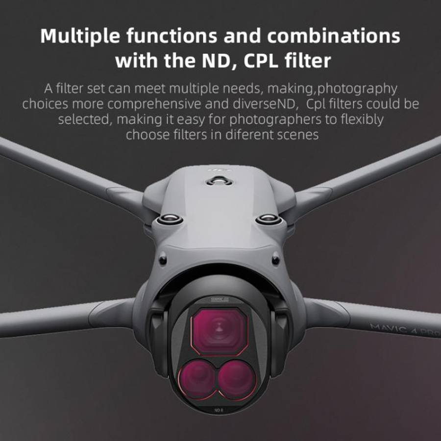 For DJI Mavic 4 Pro STARTRC 4 in 1 ND8 ND16 ND32 ND64 Lens Filter Kit