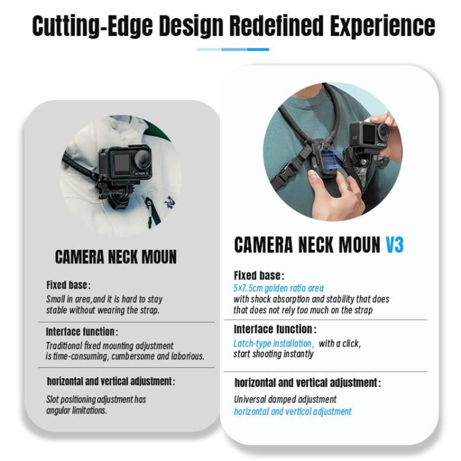 STARTRC Lazy Neck Bracket V3 POV View Mount with Chest Strap (Black)