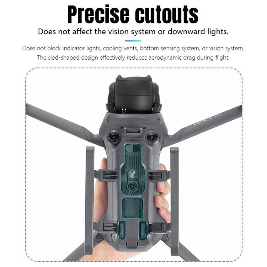 For DJI Mavic 4 Pro STARTRC Sled Anti-fall Anti-dirt Heightened Landing Gear Training Rack (Grey)