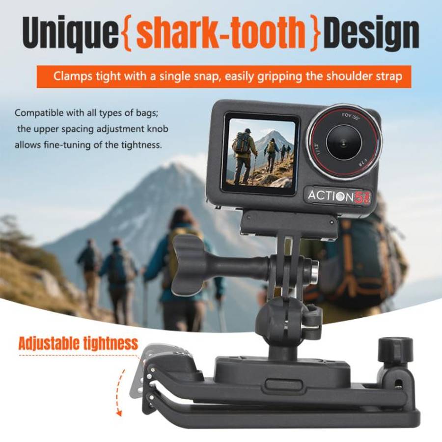 STARTRC Magnetic  Backpack Clip Mount for DJI Osmo 360 / GoPro Action Cameras (Black)