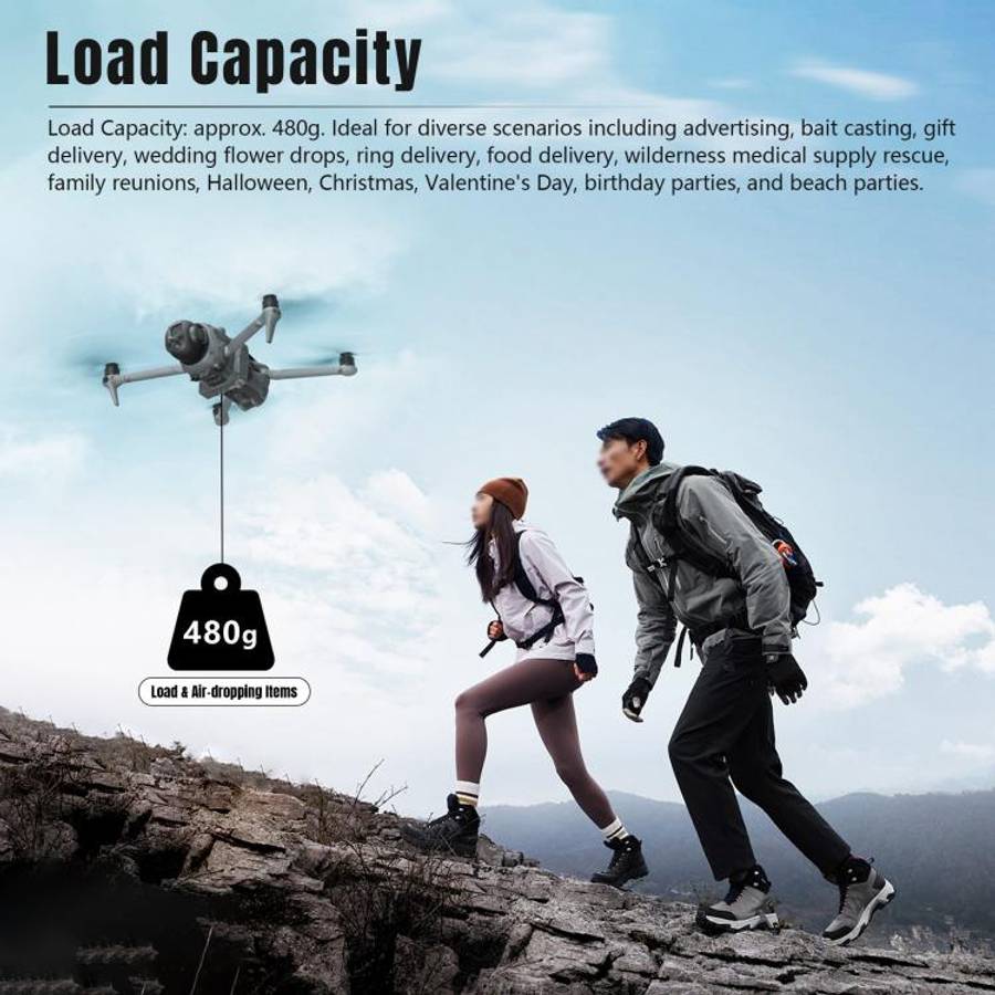 For DJI Mavic 4 Pro STARTRC Air-Dropping System Thrower Parabolic with Expansion Bracket (Black)