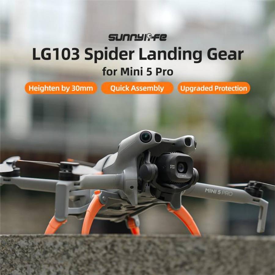 For DJI Mini 5 Pro Sunnylife Landing Gear Heightened Spider Gears Extensions Support Leg Protecto...