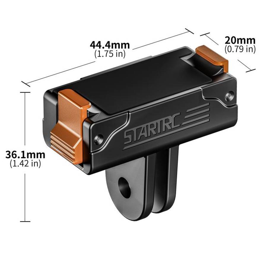For DJI Osmo Action 6 STARTRC Plastic Quick-release Base Adapter Bracket (Black)
