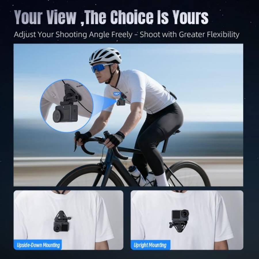 STARTRC Action Camera Magnetic Neck Mount Holder Vlog POV Neck Strap (Black)