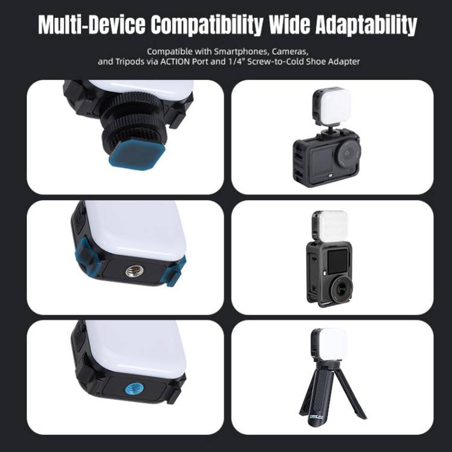 For DJI Osmo Action 6 / 5 Pro / 4 / 3 STARTRC Small Cube Fill Light(Black)