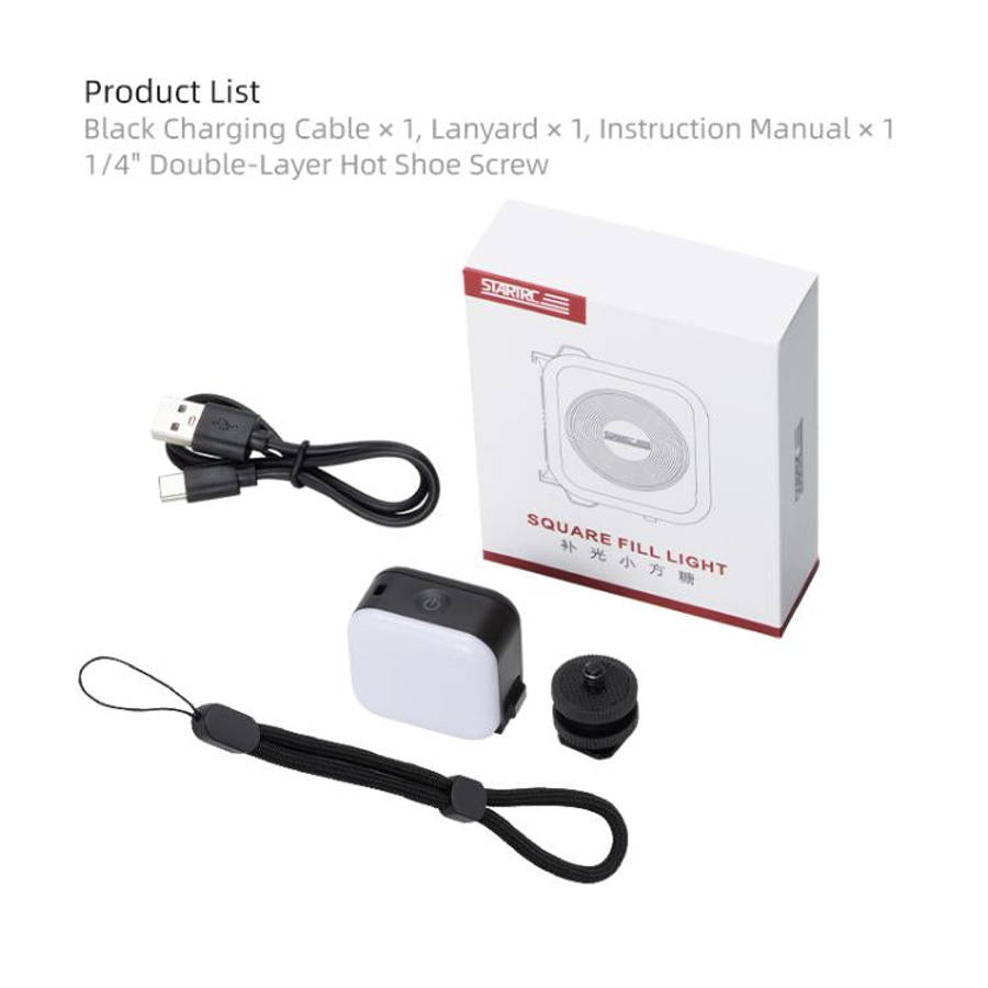 For DJI Osmo Action 6 / 5 Pro / 4 / 3 STARTRC Small Cube Fill Light(Black)