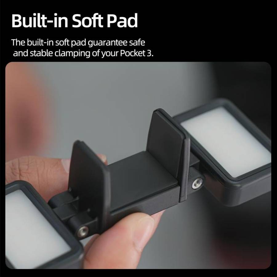 For DJI Osmo Pocket 4 / 3 Sunnylife Adjustable LED Video Light Quick-Release Fill Light Tri-Color...