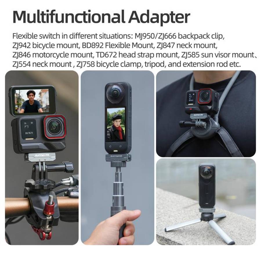 Sunnylife Metal Magnetic Quick Release Adapter Mount Action Camera Foldable Cam Stand 1/4 Adapter...