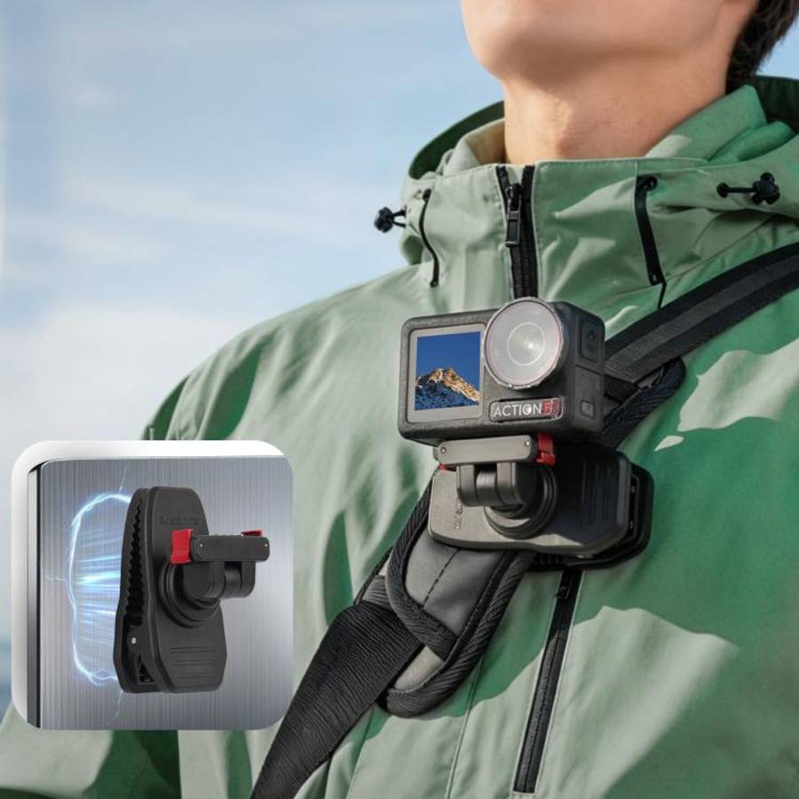 Sunnylife Magnetic Quick-Release Backpack Clip Action Camera Clamp Vertical-Horizontal Mount for ...